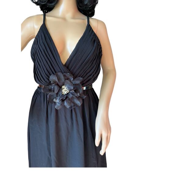 NWT White House Black Market Belt Flower Black Women\'s XS Leather 31.5” Long main image 10